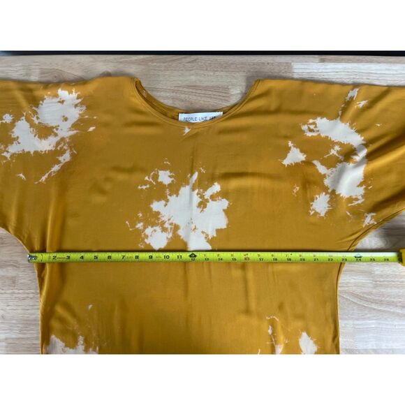 People Like Art Women's Size M Mustard Yellow Swim Cover Up Dress Tie Dye - Picture 8 of 9